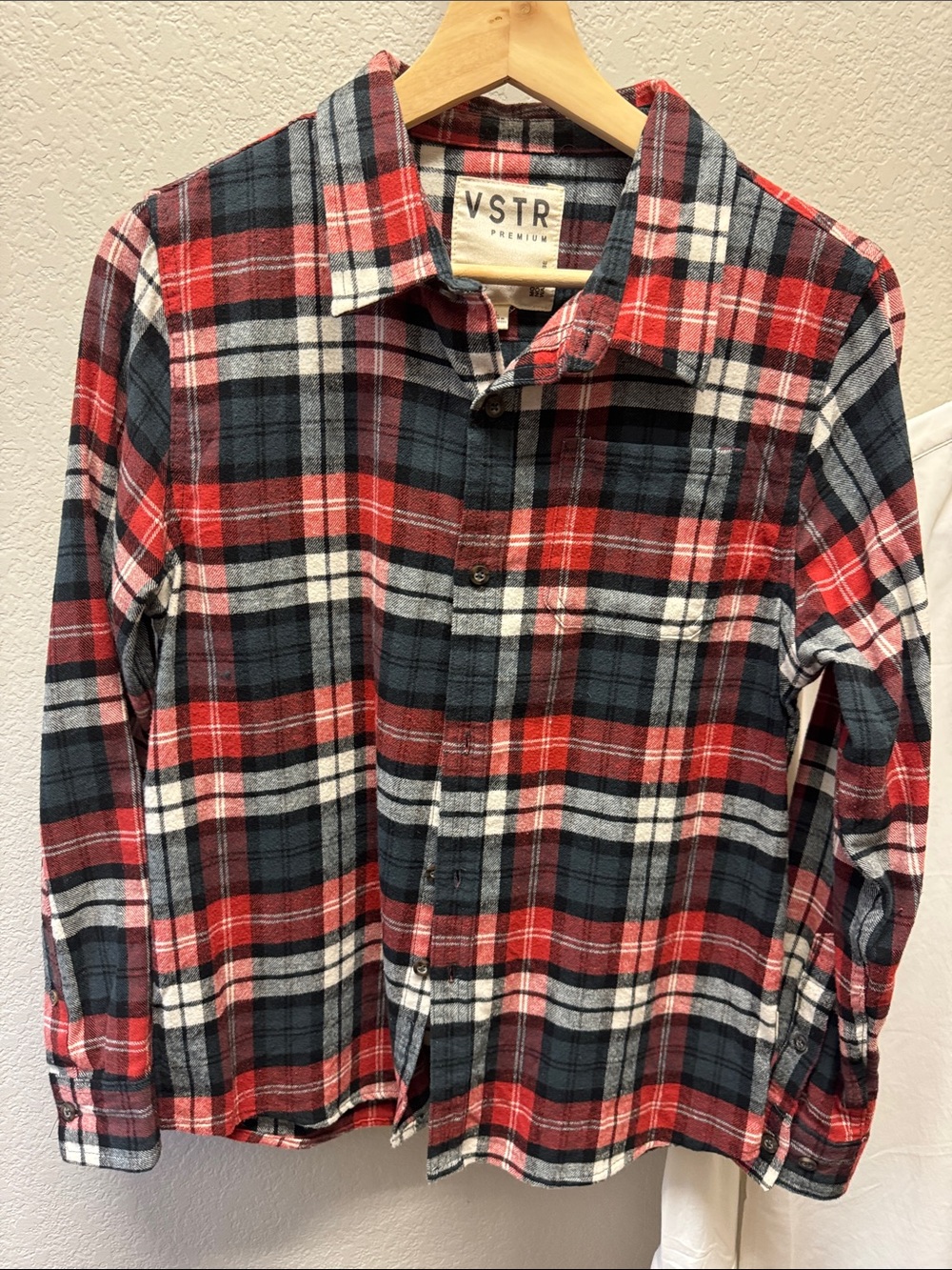 VSTR Red & Navy Plaid Button-Down Shirt for Kids